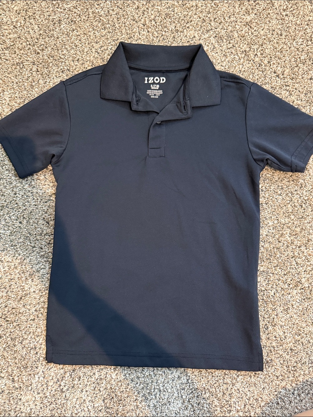 Izod Boys Navy Polo Short Sleeve Shirt